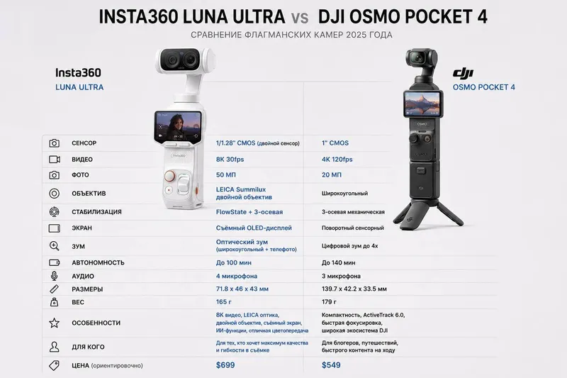 Insta360 Luna Ultra 8K Gimbal Camera /  новый — фото 1