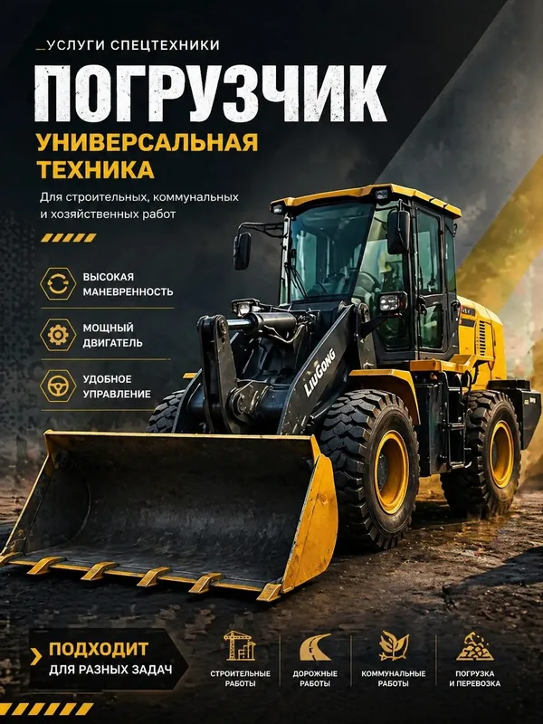 Услуги мощного погрузчика: Копаем, грузим, планируем!