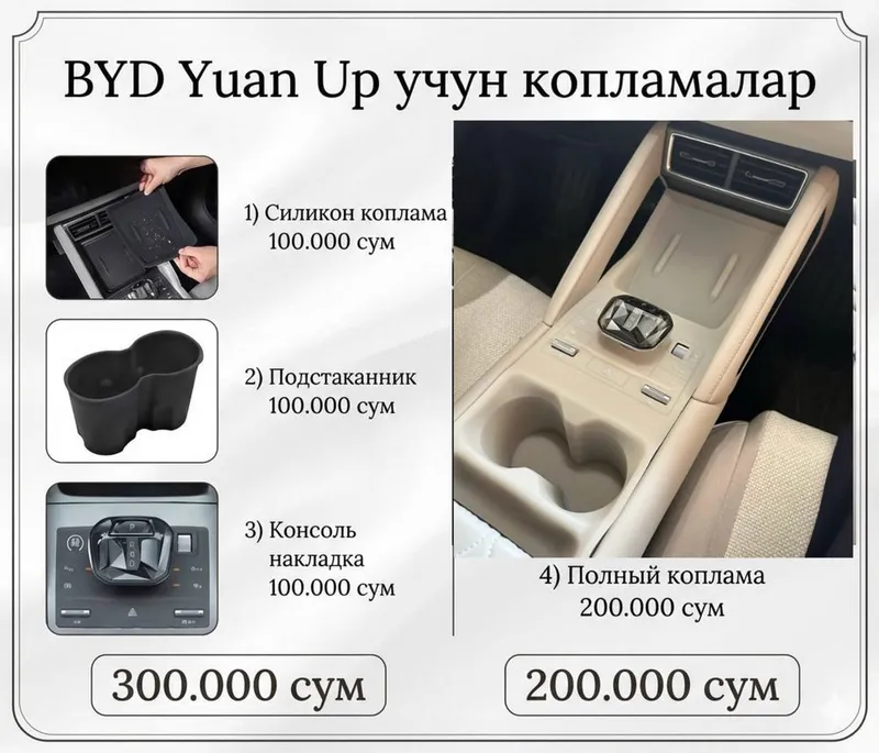 BYD Yuan Up/Smart/ Gibrid учун полная накладка — фото 5