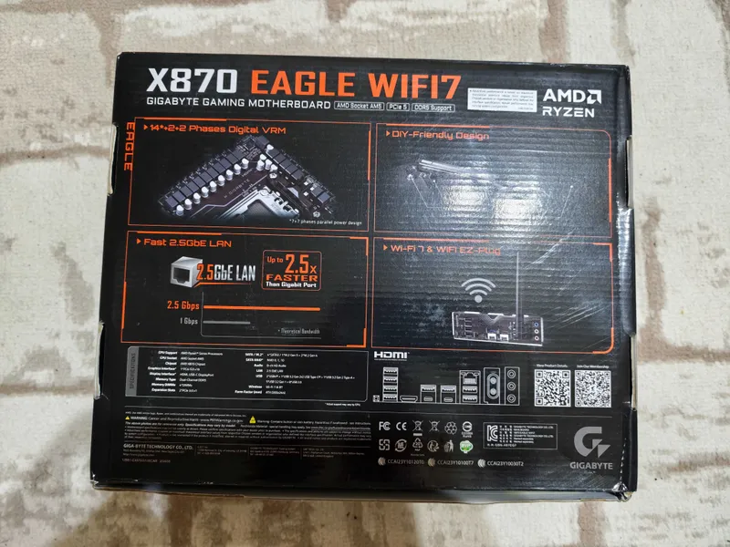 AMD Ryzen 7 7800X3D +Gigabyte X870 EAGLE WIFI7 — фото 2