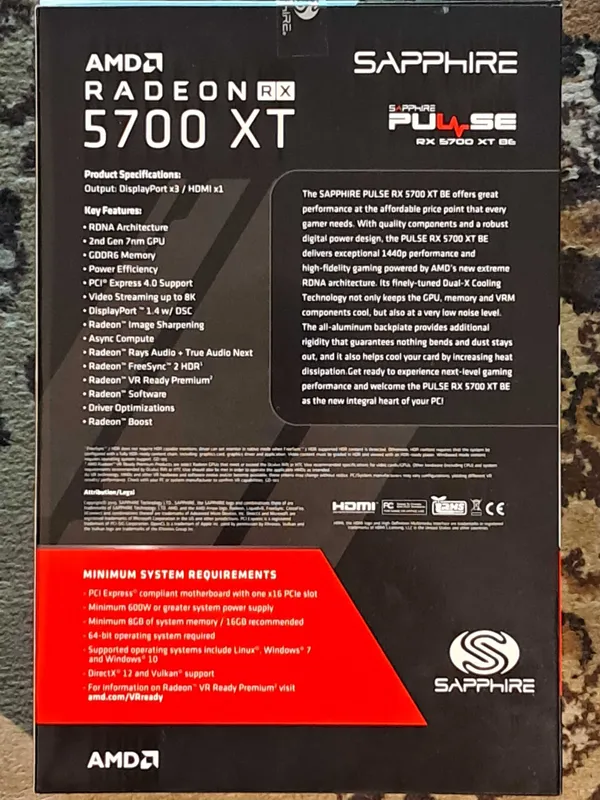 Продажа видеокарт SAPPHIRE PULSE RX 5700 XT BE — фото 1
