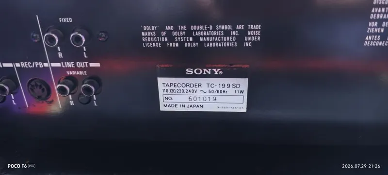 Sony TC-199SD Магнитофон приставка дека 4 Sony TC-199SD Магнитофон приставка дека 4