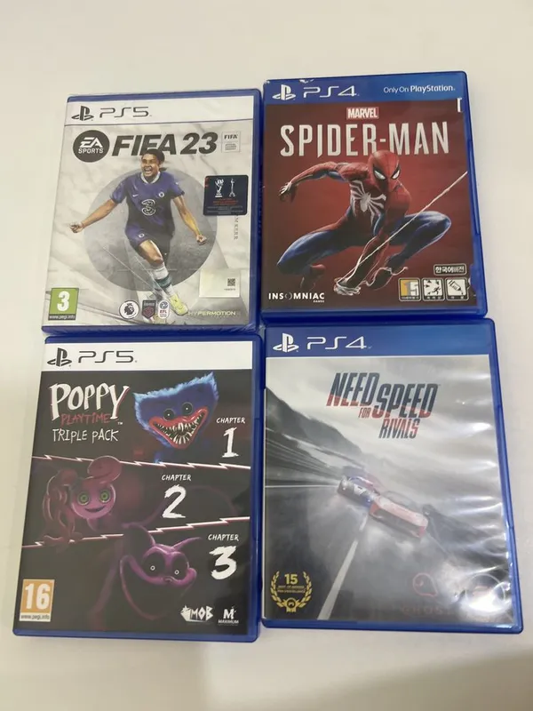 PS4/PS5 o‘yinlar: FIFA 23, Poppy, Spider-Man, NFS