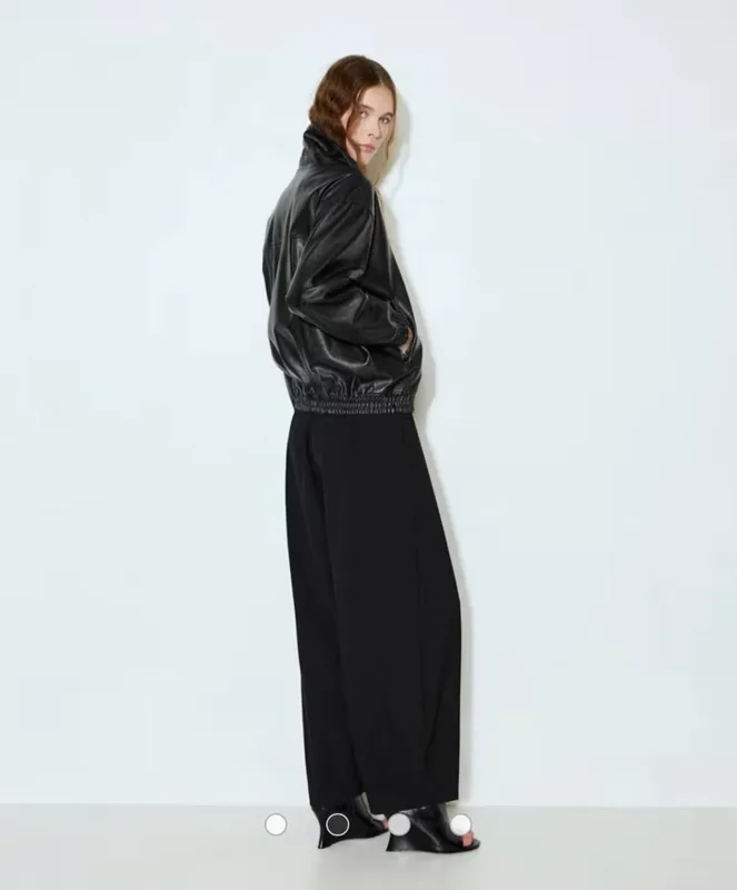 Кожаный бомбер Pull&bear 2