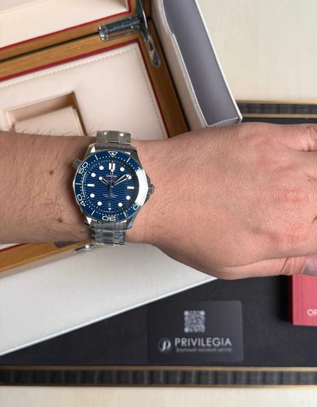 NEW Omega Seamaster Diver 300M Master Co-Axial 42 син — фото 2