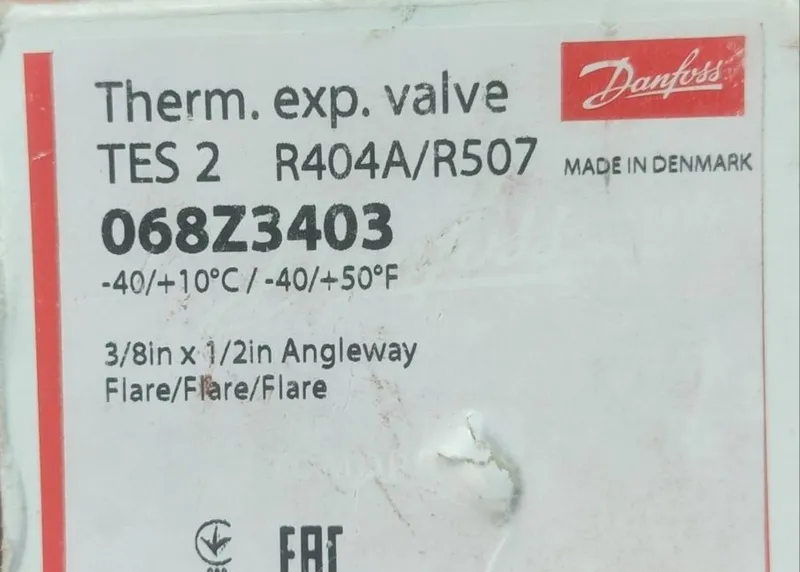 Запчасти для холодильника Терморегулирующий вентиль Danfoss 1 Запчасти для холодильника Терморегулирующий вентиль Danfoss 1