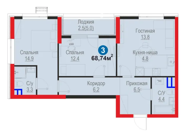 Mega AKSIYA! 55 349$ ga 3 xonali kvartira, Rohat metrosi 6 Mega AKSIYA! 55 349$ ga 3 xonali kvartira, Rohat metrosi 6