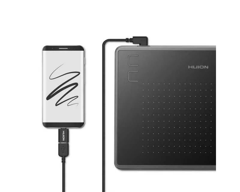 }Графический планшет Huion H430P USB Black 4 }Графический планшет Huion H430P USB Black 4