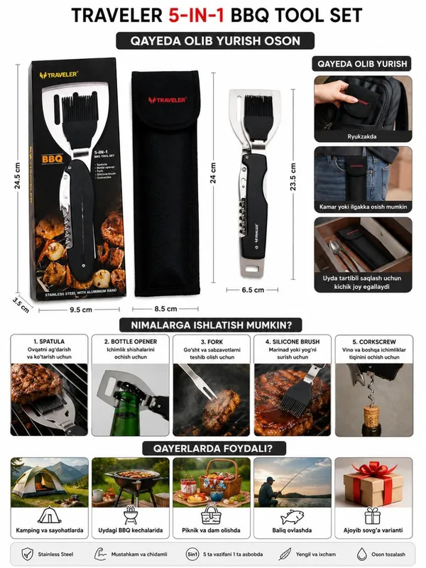🍴 Многофункциональный прибор для BBQ 4 🍴 Многофункциональный прибор для BBQ 4