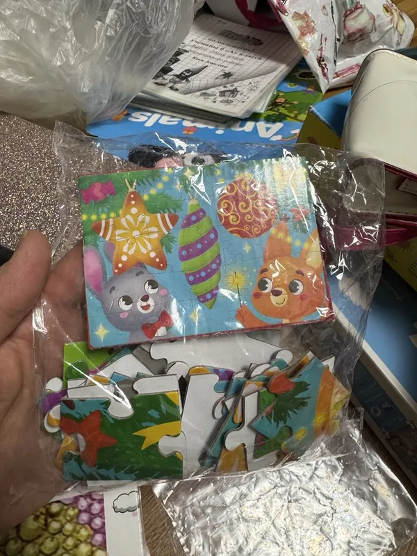 Пазлы свинка пеппа, пазл XXL, мини пазлы, новогодние 7