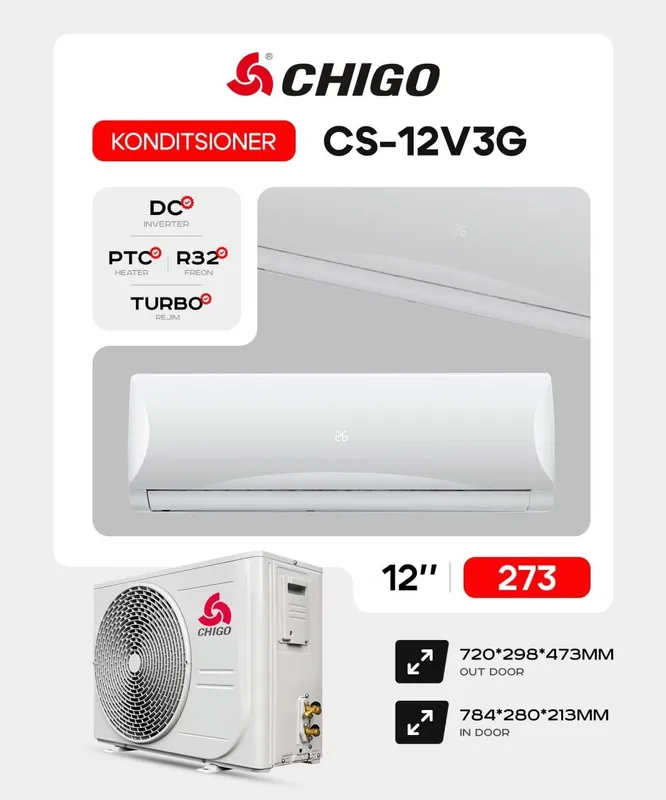 Кондиционер Chigo DC Invertor R32 Доставка бесплатно