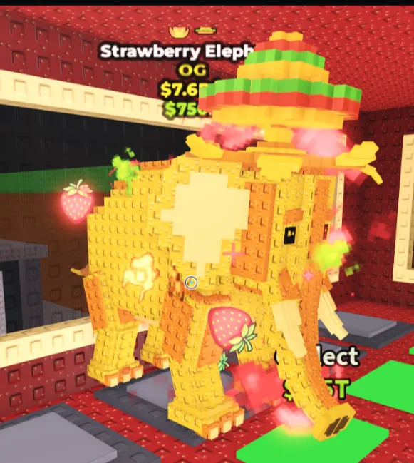 GOLD STRAWBERRY ELEPHANT 7.6B