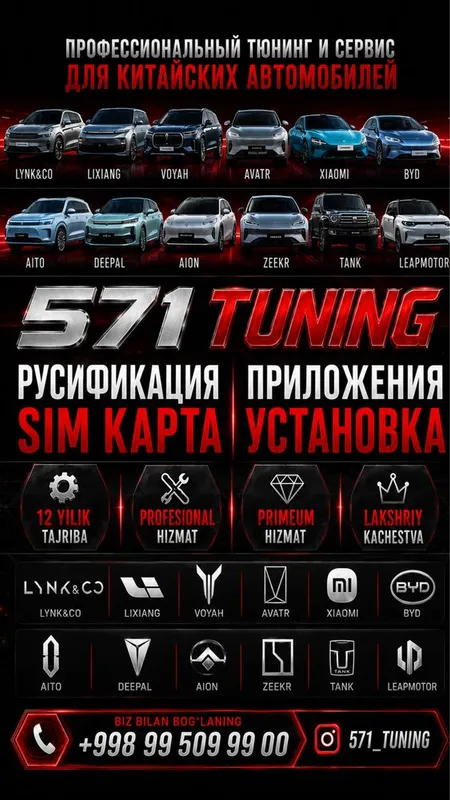 Barcha turdagi Xitoy avtomabilari uchun Russifikatsiya Sim karta 1
