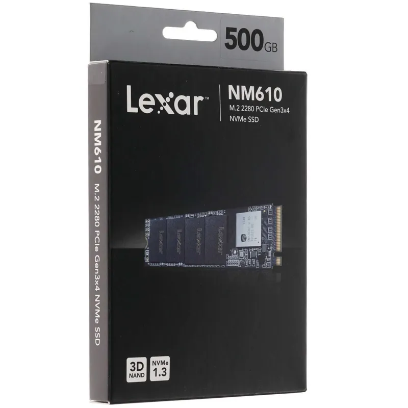 - Твердотельный накопитель SSD M.2 500GB Lexar NM610 PRO NVMe PCIe 3