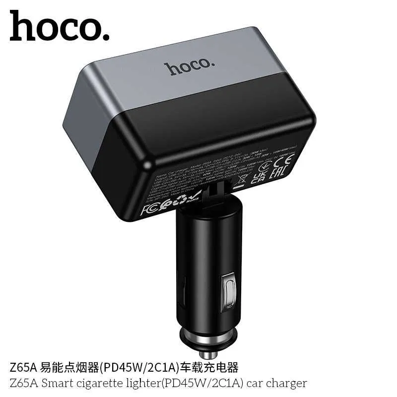 Hoco Z65A Авто зарядное устройство с разветвителем прикуривателя 165W — фото 6