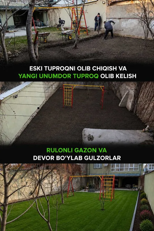 Hovli darajasini ko‘tarish va daraxt ekish uchun unumdor tuproq — фото 3