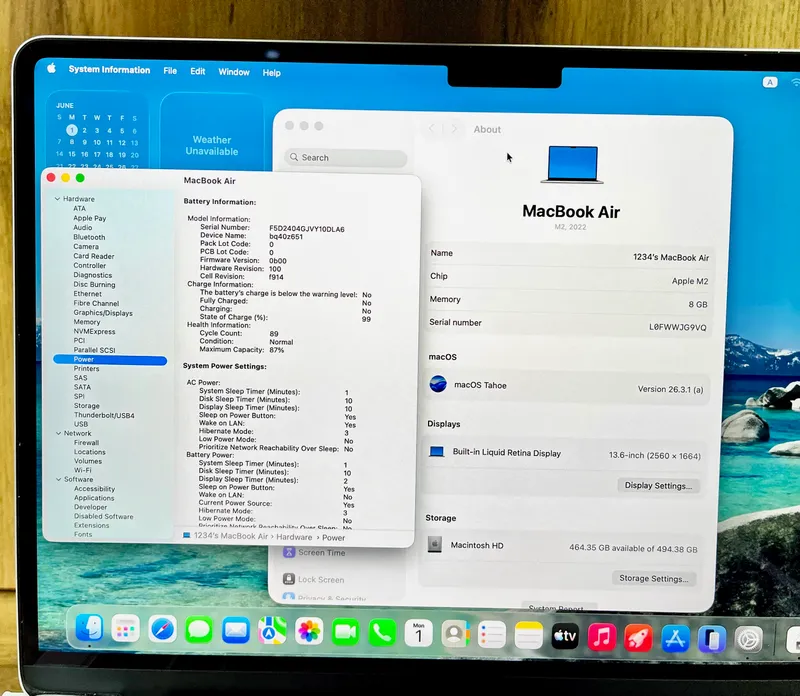 (8/512GB) MacBook Air M2 Silver -noutbuk Макбук — фото 1