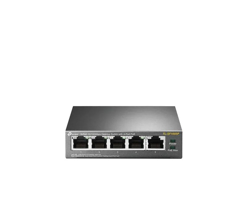 | Коммутатор TP-Link TL-SF1005P 5-Port Fast Ethernet PoE 1 | Коммутатор TP-Link TL-SF1005P 5-Port Fast Ethernet PoE 1