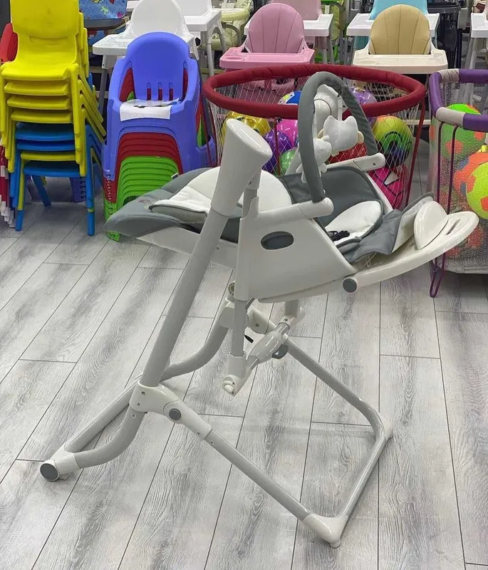 Iningbaby 3-in-1 ovqatlantirish stulchasi, elektr tebranma, transformator 4