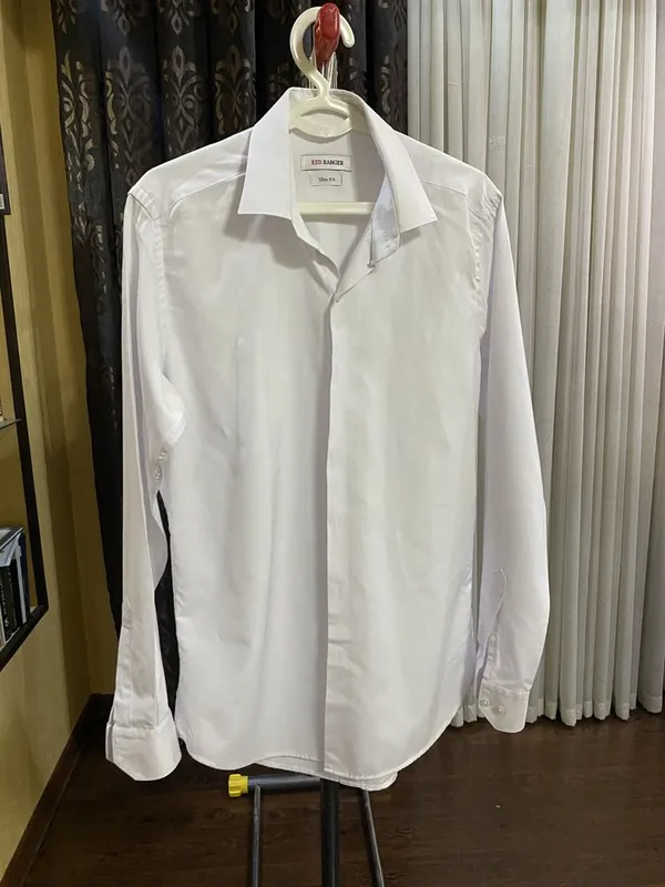 Мужская классическая рубашка RED RANGER Slim Fit.