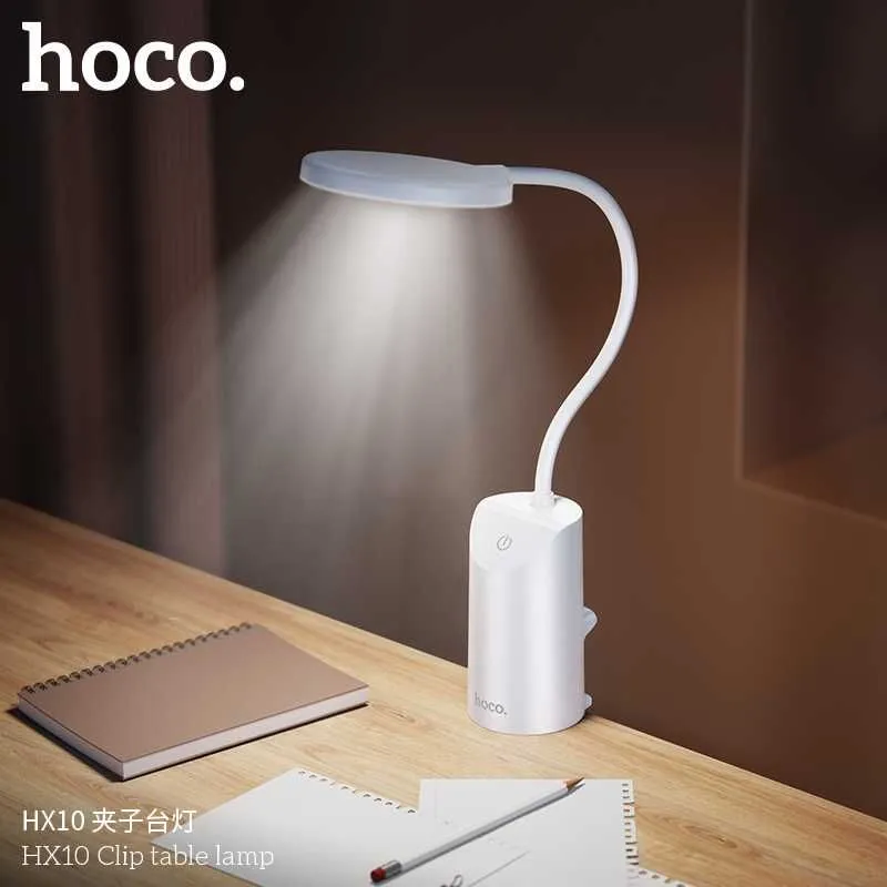 Hoco HX10 Беспроводная настольная лампа с зажимом для защиты зрения