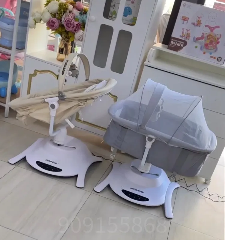 Электрокачалка детская Iningbaby 6в1 TY138C люлька колибель 0–6 месяце 4