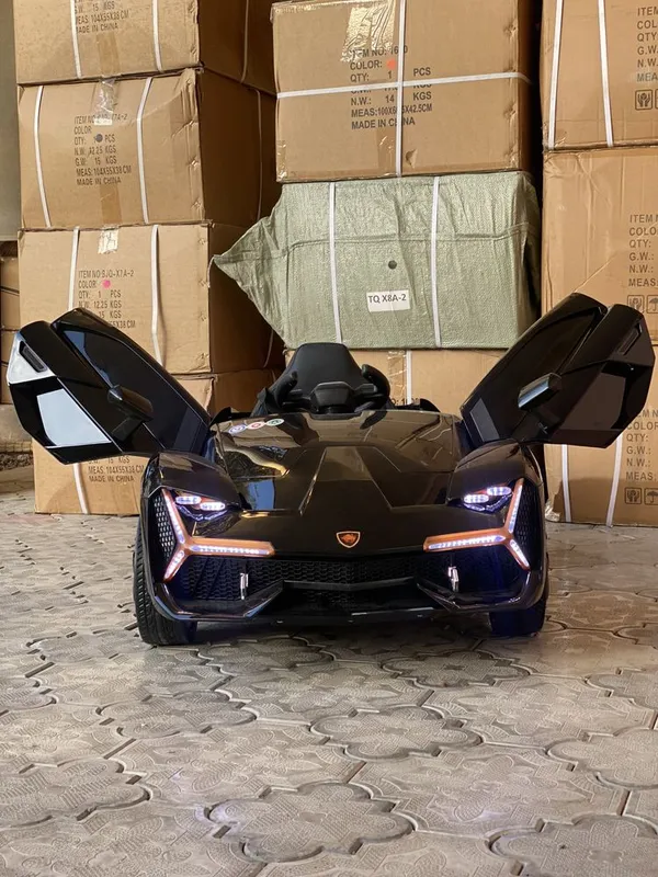 Lamborghini детская машина с открывающимися вверх дверями, электромобиль 2