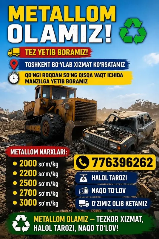 Metallom Metallom olamiz metalolom olamiz Металлом металолом оламиз