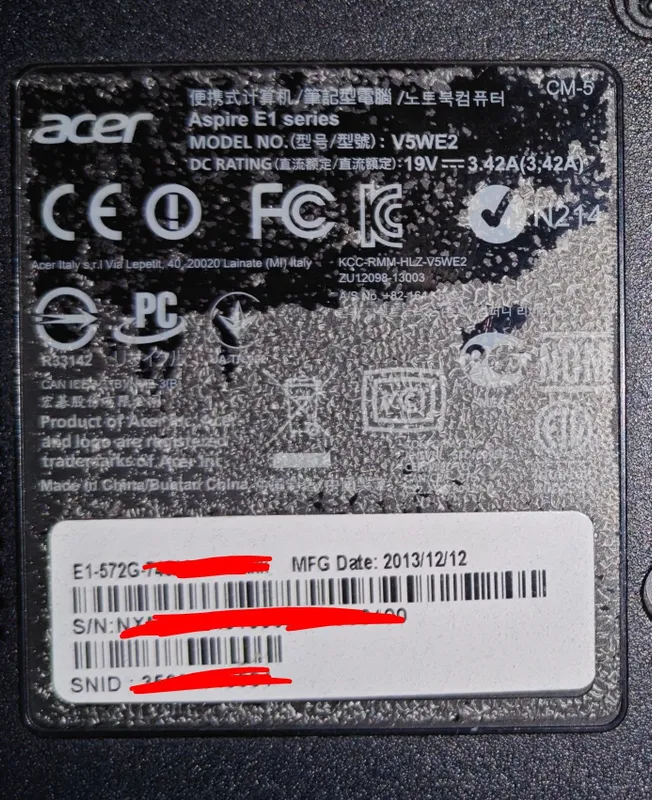 Ноутбук Acer aspire e1 572G 5