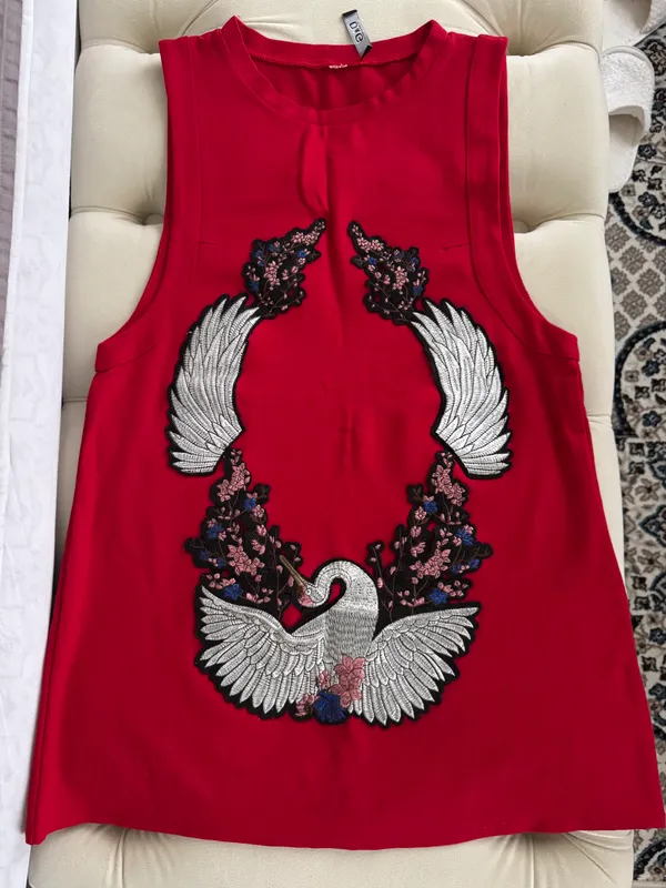 Мини платье-сарафан в стиле D&G 1