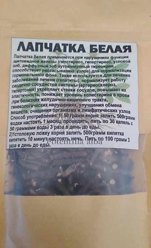 Лапчатка белая (корни) и (настойка) — фото 2