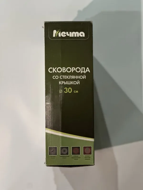 Сковорода Mechta 30 см со стеклянной крышкой (новая оригинал 100%) — фото 3 Сковорода Mechta 30 см со стеклянной крышкой (новая оригинал 100%) — фото 3