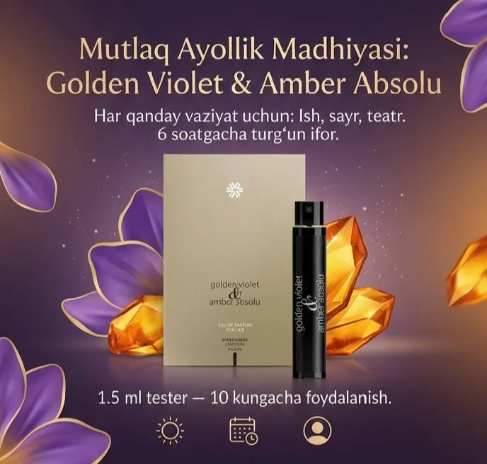 Golden violet Amber absalu paruferniya voda 1 Golden violet Amber absalu paruferniya voda 1