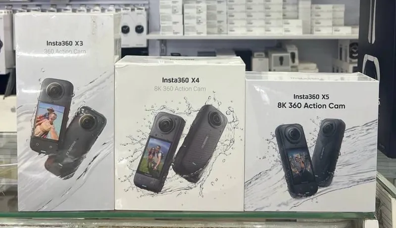 Insta 360 X5. .Insta 360 X4. Insta 360 X3. Go pro 13.