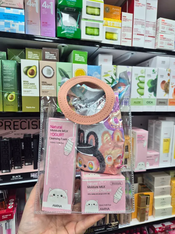 Nabor Korea penka, Korea krem, Labubu o‘yinchoq, Podarochny pocket