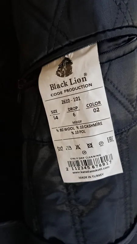 Стильное новое мужское пальто Black Lion (Турция) — фото 5