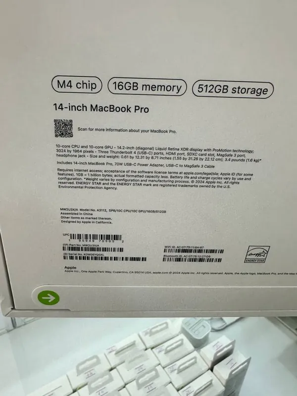 macbook m4 pro sotiladi 16/512 holati ideal 50 sikl 100% emkost
