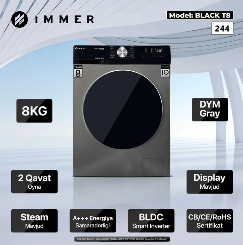 Стиральная машина Inverter 6 кг-12 кг/Функция пара /Большой выбор 2 Стиральная машина Inverter 6 кг-12 кг/Функция пара /Большой выбор 2