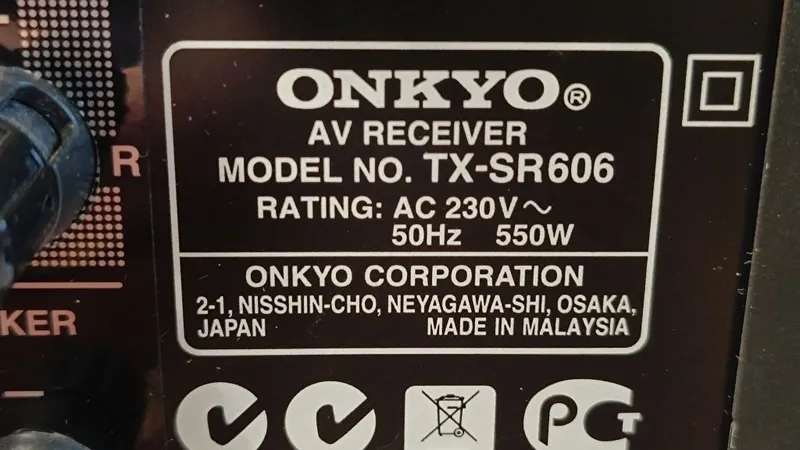 Receiver Onkio tx-sr 606 5