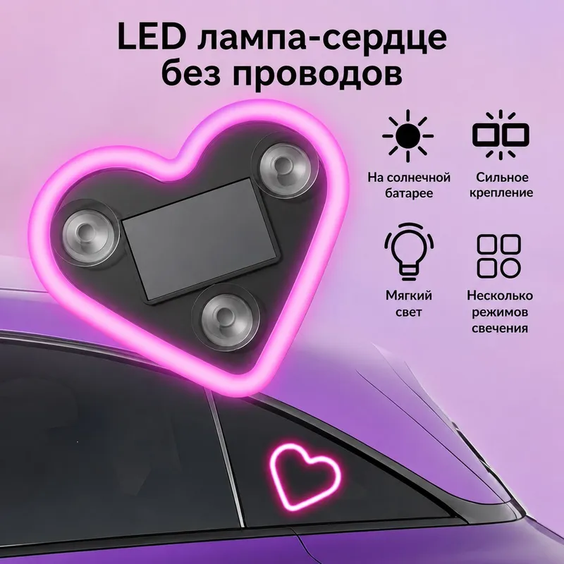 LED лампа сердце для автомобиля 1 LED лампа сердце для автомобиля 1