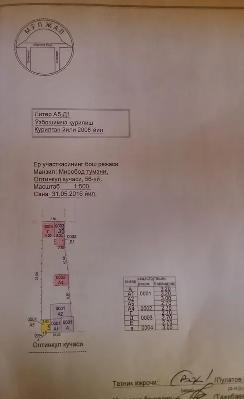 Продаётся участок в  Миробадском районе