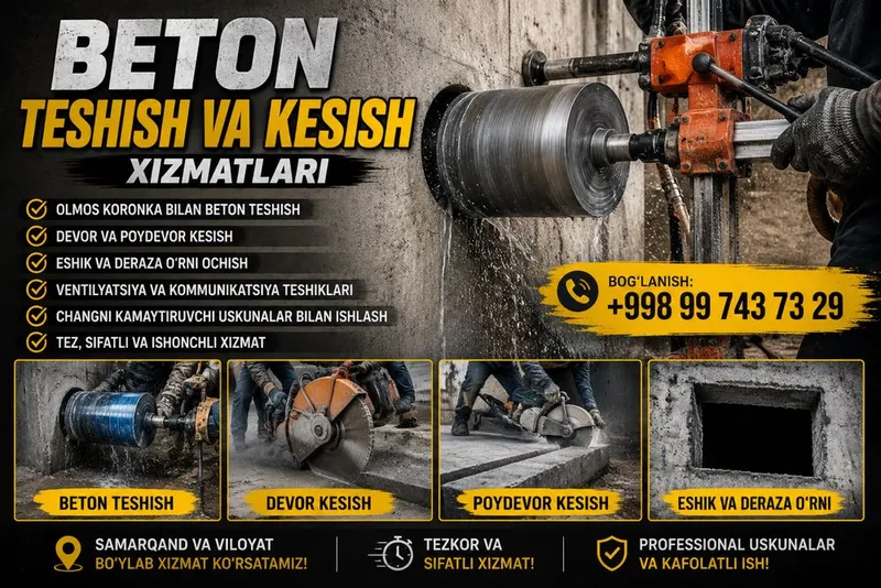 Beton kesish va teshish