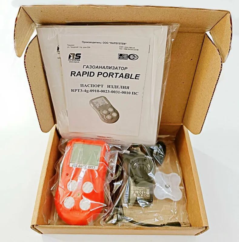 газоанализатор CH4-CO-H2S-O2 четырехканальный Rapid Portable RPT3