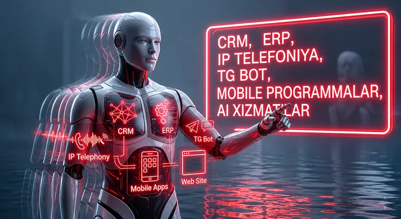 CRM, ERP, IP telefoniya, Telegram bot,AI chat,SMM,