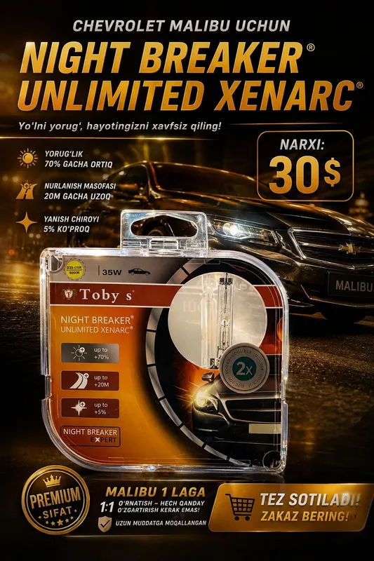 Malibu 1 Uchun Premium Xeonon Lampa (D3S / OSR 35W 6000K) 1