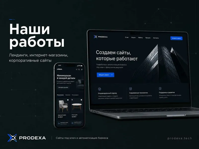 Создание сайтов под ключ и автоматизация бизнеса | PRODEXA — фото 1