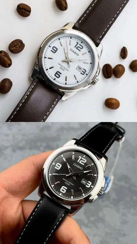 Оригинальные часы Casio на кожаном ремешке - Коробка, Документ — фото 2