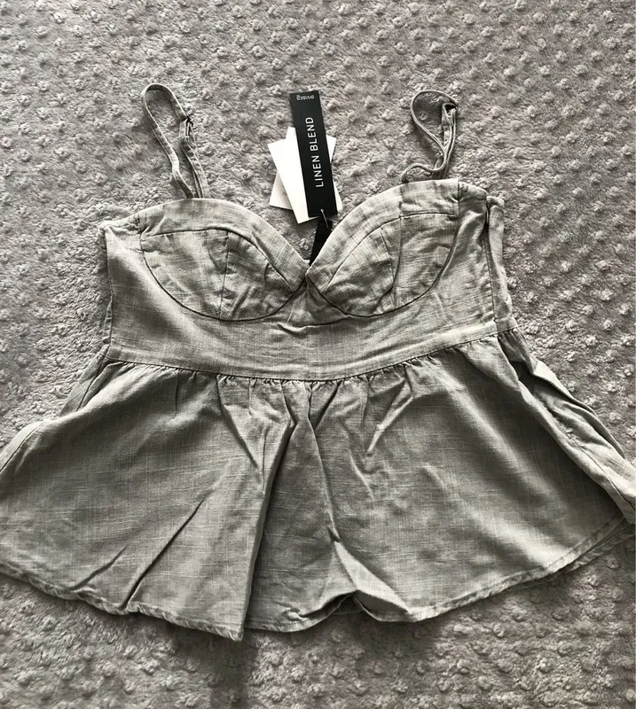 Льняной топ h&m