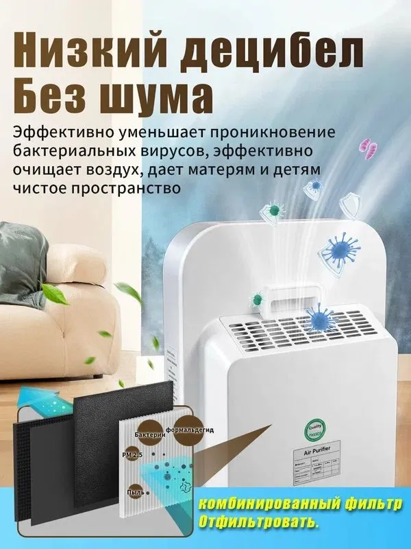 Очиститель воздуха, 3H, 400 кубических метров/час, HEPA-фильтр — фото 2