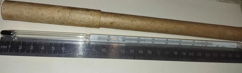 Термометр профессиональный ртутный ТП-4 (-5 / +75 градусов )СССР новый